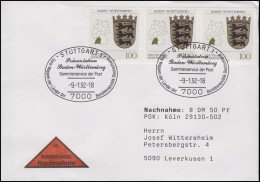 1586 Baden-Württemberg, MeF NN-FDC ESSt Stuttgart Markenpräsentation 9.2.1992 - Andere & Zonder Classificatie