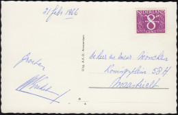 Firmenlochung/Perfin K Auf 691 Ziffer 8 Cent Auf AK Hafen Von Aalsmeer, 1966 - Autres & Non Classés