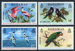 Bahamas 362-365,hinged.Mi 370-373. Protected Birds 1974.Spoonbills,Pigeon,Parrot - Bahama's (1973-...)