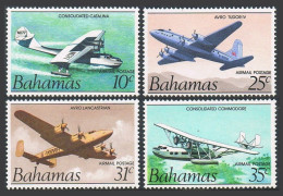 Bahamas C1a-C4a, MNH. Mi 582-585. Airplanes 1985. Consolidated Catalina, AVRO. - Bahamas (1973-...)