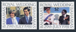 Bahamas 490-491,491a,MNH.Michel 480-481,Bl.33. Prince Charles,Lady Diana Wedding - Bahama's (1973-...)