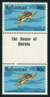 Bahamas 567 Gutter Pair, MNH. Michel 578. Atlantic Green Turtle, 1984. - Bahama's (1973-...)