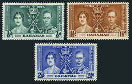 Bahamas 97-99, MNH. Mi 100-102. Coronation 1937. King George VI, Queen Elizabeth - Bahama's (1973-...)