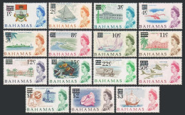Bahamas 230-244, MNH. Mi 235-249. Value 1966. Flamingo, Ships, Sea Garden, Plane - Bahamas (1973-...)