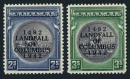 Bahamas 126-127,lightly Hinged.Michel 93-94. Seal Of Bahamas,ship.1492-COLUMBUS. - Bahama's (1973-...)