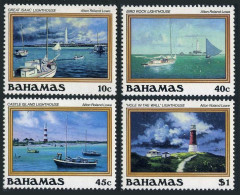 Bahamas 630-633, MNH. Michel 640-643. Paintings 1987. Lighthouses: Alton R.Lowe. - Bahamas (1973-...)