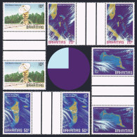 Bahamas 486-489 Gutter,MNH.Michel 476-479. Space Themes,Satellite View,1981. - Bahama's (1973-...)
