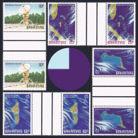 Bahamas 486-489 Gutter,MNH.Michel 476-479. Space Themes,Satellite View,1981. - Bahamas (1973-...)