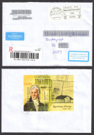 Kazinczy WRITER Language Reform 2009 Delayed REGISTERED Priority LABEL Vignette Cover Hungary Hódmezővásárhely Postmark - Policia – Guardia Civil