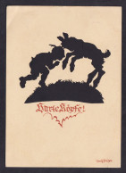 Georg Plischke - Hartekopfe / Postcard Circulated, 2 Scans - Silhouetkaarten