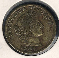 Peru, 20 Centavos 1948, KM 221.2 - Perú