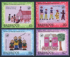 Barbados 926-929, MNH. Michel 910-913. Christmas 1996. Children's Paintings. - Barbades (1966-...)