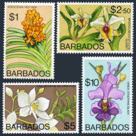 Barbados 408b-411b WMK 373,MNH.Michel 377Y-380Y. Orchids 1975. - Barbades (1966-...)