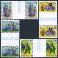 Barbados 589-592 Gutter,MNH.Michel 566-569. Scouting Year 1982,Flags. - Barbades (1966-...)