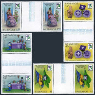 Barbados 589-592 Gutter,MNH.Michel 566-569. Scouting Year 1982,Flags. - Barbados (1966-...)