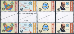 Barbados 524-527 Gutter, MNH. Mi 494-497. Rotary-75, 1980. Maps, Paul Harris. - Barbades (1966-...)