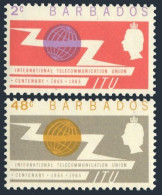 Barbados 265-266,MNH.Michel 233-234. ITU-100,1965. - Barbados (1966-...)