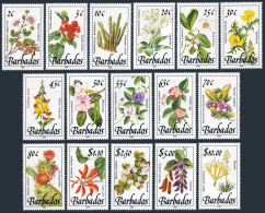 Barbados 753-768, 753b-768b, MNH. Mi 727X-742X, 727Y/742Y. Wild Plants 1989-1990 - Barbados (1966-...)