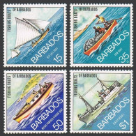 Barbados 392-395,395a,MNH.Michel 361-364,Bl.4. Fishing Boats 1974.Old Sailboat, - Barbados (1966-...)