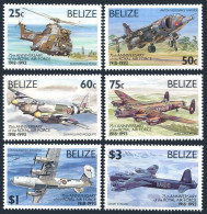 Belize 1003-1008, MNH. Mi . Royal Air Force, 75th Ann. 1993. Planes. - Belize (1973-...)
