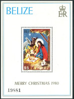 Belize 533-534, MNH. Mi Bl.27-28. Christmas 1980. Nativity, Madonna And Child. - Belize (1973-...)
