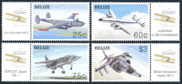 Belize 1164-1167, 1168, MNH. Powered Flight, Centenary, 2003. Spirit Of St Louis - Belice (1973-...)
