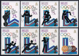 Belize 461-468,469 Ab-470 Sheets,MNH.Mi 443-450,Bl.12-13.Olympics Lake Placid-80 - Belice (1973-...)