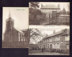 LOT 3 CPA DPT 62 - LE CAUROY - PRESBYTERE - PENSIONNAT - EGLISE - Sonstige & Ohne Zuordnung