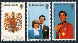 Belize 548-550,lightly Hinged. Wedding 1981.Prince Charles,Lady Diana. - Belice (1973-...)