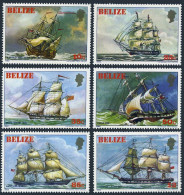 Belize 609-614, 615 Sheet, MNH. Mi 625-630,Bl.48. 19th Cent.sailing Ship, 1982. - Belize (1973-...)