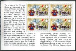Belize 722a-725a Booklet,MNH.Michel 752-755 MH. Olympics Los Angeles-1984. - Belice (1973-...)