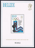 Belize 470,MNH.Michel 453 Bl.13. Olympics Lake Placid-1980.Torch. - Belize (1973-...)
