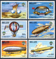 Belize 672-677, MNH. Michel 702-707. 1st Manned Flight-200, 1983. Airships. - Belice (1973-...)