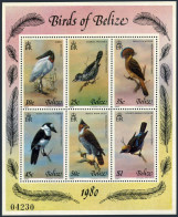 Belize 500,MNH.Michel 493-498 Bl.18. Birds.Jabiru,Barred Antshrike,Flycatcher - Belize (1973-...)