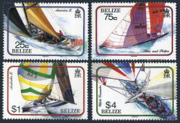 Belize 858-862, MNH. Mi 949-952, Bl.90. Americas Cup, 1987. Yachts:Australia II, - Belize (1973-...)