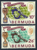 Bermuda 205-206, Hinged. Michel 194-195. World Soccer Cup England-1966. - Bermudes