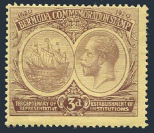 Bermuda 58,lightly Hinged.Michel 56. Seal Of The Colony,King George V,1921. - Bermudas