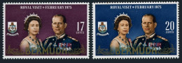 Bermuda 316-317,MNH.Michel 305-306. Royal Visit 1975. Queen Elizabeth II,Philip. - Bermuda