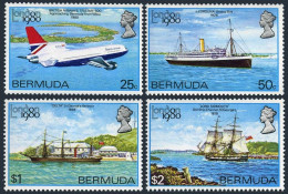 Bermuda 393-396, MNH. Michel 382-385. LONDON-1980:P Lane, Ships. - Bermudes