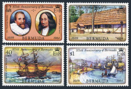 Bermuda 449-452, MNH. Mi 438-441. Bermuda Settlement, 1984. Gates, Somers. Ships - Bermuda