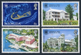 Bermuda 402-405,MNH.Michel 391-394. Commonwealth Finance,1980.Map,Houses. - Bermuda