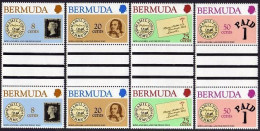 Bermuda 389-392 Gutter, MNH. Michel 378-381. Sir Rowland Hill, 1980. Penny Post. - Bermudes