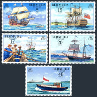 Bermuda 355-359, MNH. Michel 344-348. Sailing Ships In Bermuda Waters, 1977. - Bermuda