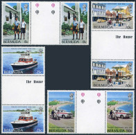 Bermuda 385-388 Gutter,MNH.Michel 374-377. Bermuda Police-100,1979. - Bermuda