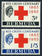 Bermuda 196-197, MNH. Michel 182-183. Red Cross Centenary, 1963. - Bermuda