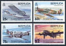 Bermuda 648-651, MNH. Michel 635-638. Royal Air Force, 75th Ann. 1993. Catalina, - Bermuda