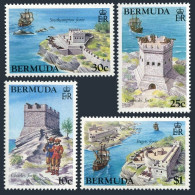Bermuda 429-432,MNH.Mi 418-421. Forts 1982.Charles,Pembroks,Southampton,Ships. - Bermudes