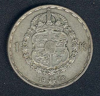 Schweden, 1 Krona 1942, Silber - Sweden