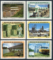 Bolivia 554-557, C324-C325, MNH. Mi . Bolivia's Development, 1973. Bridge. - Bolivia