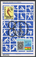 Bolivia 640h Note 4, MNH. Michel Bl.101, MNH. Olympics Moscow-1980. Gymnast. - Bolivië